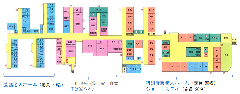 郡上偕楽園施設平面図